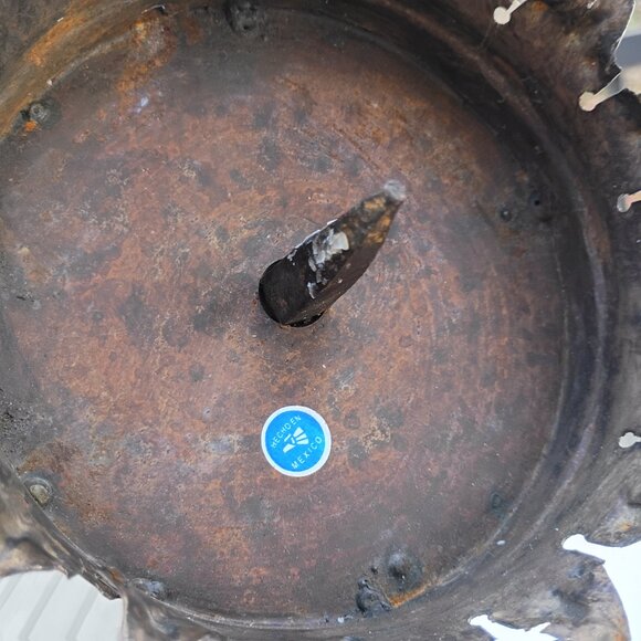 Large Metal Wall Sconces Candelabras Torch Candle Holder Mexican MCM Vtg 16 inch - Picture 12 of 16